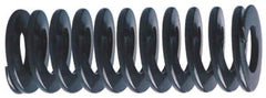 Associated Spring Raymond - 1" Hole Diam, 1/2" Rod Diam, 8" Free Length, Gold Die Spring - 460.8 Lb Max Deflection, 2.4" Max Deflection, Heavy Duty, Chromium Alloy Steel - Exact Tool & Supply