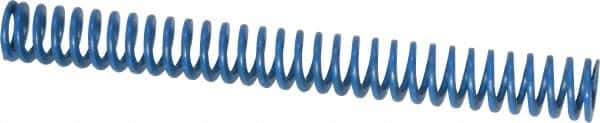 Associated Spring Raymond - 1/2" Hole Diam, 9/32" Rod Diam, 4-1/2" Free Length, Blue Die Spring - 56.3 Lb Max Deflection, 2.25" Max Deflection, Medium Duty, Chromium Alloy Steel - Exact Tool & Supply