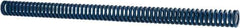 Associated Spring Raymond - 1/2" Hole Diam, 9/32" Rod Diam, 7-1/2" Free Length, Blue Die Spring - 45 Lb Max Deflection, 3.75" Max Deflection, Medium Duty, Chromium Alloy Steel - Exact Tool & Supply