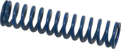 Associated Spring Raymond - 5/8" Hole Diam, 11/32" Rod Diam, 2-1/2" Free Length, Blue Die Spring - 75 Lb Max Deflection, 1.25" Max Deflection, Medium Duty, Chromium Alloy Steel - Exact Tool & Supply