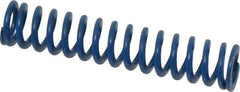 Associated Spring Raymond - 5/8" Hole Diam, 11/32" Rod Diam, 3" Free Length, Blue Die Spring - 84 Lb Max Deflection, 1.5" Max Deflection, Medium Duty, Chromium Alloy Steel - Exact Tool & Supply