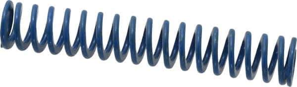 Associated Spring Raymond - 5/8" Hole Diam, 11/32" Rod Diam, 3-1/2" Free Length, Blue Die Spring - 84 Lb Max Deflection, 1.75" Max Deflection, Medium Duty, Chromium Alloy Steel - Exact Tool & Supply