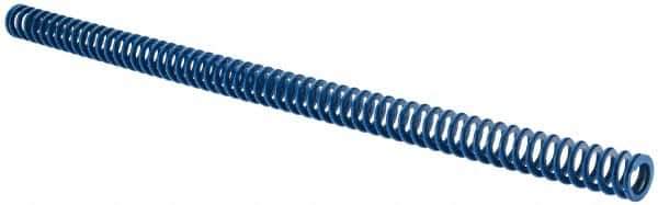 Associated Spring Raymond - 5/8" Hole Diam, 11/32" Rod Diam, 12" Free Length, Blue Die Spring - 96 Lb Max Deflection, 6" Max Deflection, Medium Duty, Chromium Alloy Steel - Exact Tool & Supply