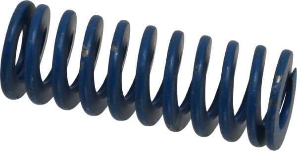 Associated Spring Raymond - 3/4" Hole Diam, 3/8" Rod Diam, 2" Free Length, Blue Die Spring - 144 Lb Max Deflection, 1" Max Deflection, Medium Duty, Chromium Alloy Steel - Exact Tool & Supply