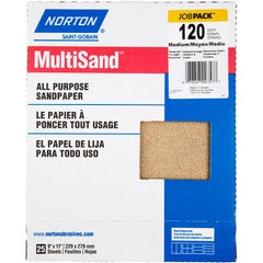 11″ × 9″ Multisand Paper Sheet 120 Grit Medium Aluminum Oxide - Exact Tool & Supply