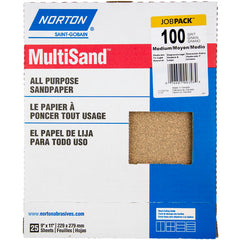 11″ × 9″ Multisand Paper Sheet 100 Grit Medium Aluminum Oxide - Exact Tool & Supply