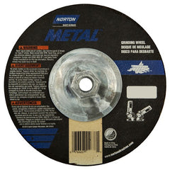 ‎7″ × 1/8″ × 5/8″-11 Norton Metal Non-Woven Depressed Center Wheel Type 27 Aluminum Oxide - Exact Tool & Supply