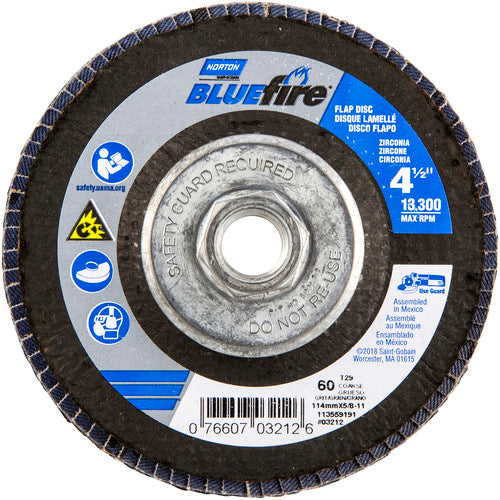 ‎4-1/2″ × 1/4″ × 5/8″-11 20X High Performance Flap Disc Type 29 Conical 60 Grit - Exact Tool & Supply