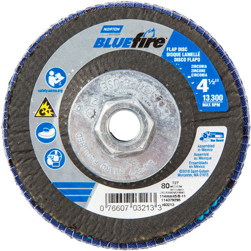 ‎4-1/2″ × 1/4″ × 5/8″-11 20X High Performance Flap Disc Type 29 Conical 80 Grit - Exact Tool & Supply