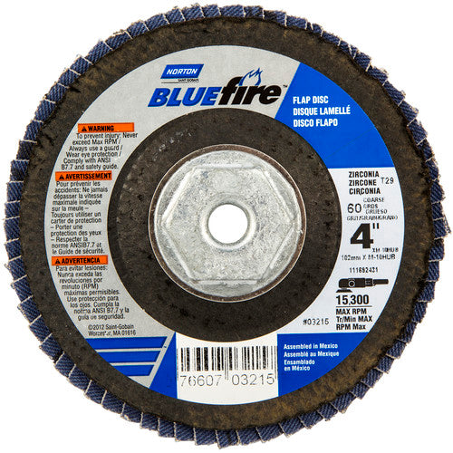 4″ × 1/4″ × 5/8″ 20X High Performance Flap Disc Type 29 60 Grit - Exact Tool & Supply