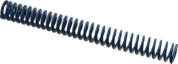 Associated Spring Raymond - 3/4" Hole Diam, 3/8" Rod Diam, 6-1/2" Free Length, Blue Die Spring - 146.3 Lb Max Deflection, 3.25" Max Deflection, Medium Duty, Chromium Alloy Steel - Exact Tool & Supply