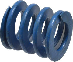 Associated Spring Raymond - 1" Hole Diam, 1/2" Rod Diam, 1" Free Length, Blue Die Spring - 275 Lb Max Deflection, 0.5" Max Deflection, Medium Duty, Chromium Alloy Steel - Exact Tool & Supply