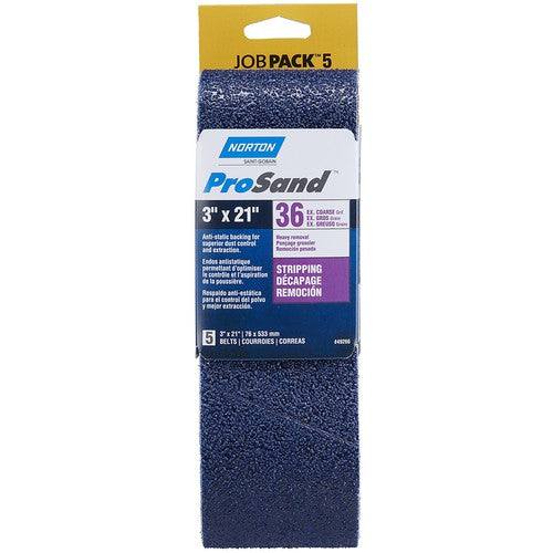 3″ × 21″ NorZon R811 Portable Belt 36 Grit Zirconia Alumina - Exact Tool & Supply