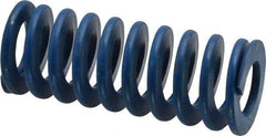Associated Spring Raymond - 1" Hole Diam, 1/2" Rod Diam, 2-1/2" Free Length, Blue Die Spring - 250 Lb Max Deflection, 1.25" Max Deflection, Medium Duty, Chromium Alloy Steel - Exact Tool & Supply