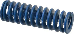 Associated Spring Raymond - 1" Hole Diam, 1/2" Rod Diam, 3" Free Length, Blue Die Spring - 247.5 Lb Max Deflection, 1.5" Max Deflection, Medium Duty, Chromium Alloy Steel - Exact Tool & Supply