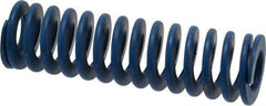 Associated Spring Raymond - 1" Hole Diam, 1/2" Rod Diam, 3-1/2" Free Length, Blue Die Spring - 262.5 Lb Max Deflection, 1.75" Max Deflection, Medium Duty, Chromium Alloy Steel - Exact Tool & Supply