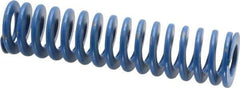 Associated Spring Raymond - 1" Hole Diam, 1/2" Rod Diam, 4" Free Length, Blue Die Spring - 240 Lb Max Deflection, 2" Max Deflection, Medium Duty, Chromium Alloy Steel - Exact Tool & Supply