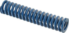 Associated Spring Raymond - 1" Hole Diam, 1/2" Rod Diam, 4-1/2" Free Length, Blue Die Spring - 234 Lb Max Deflection, 2.25" Max Deflection, Medium Duty, Chromium Alloy Steel - Exact Tool & Supply