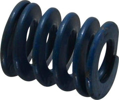 Associated Spring Raymond - 1-1/4" Hole Diam, 5/8" Rod Diam, 1-1/2" Free Length, Blue Die Spring - 372 Lb Max Deflection, 0.75" Max Deflection, Medium Duty, Chromium Alloy Steel - Exact Tool & Supply