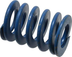 Associated Spring Raymond - 1-1/4" Hole Diam, 5/8" Rod Diam, 1-3/4" Free Length, Blue Die Spring - 371 Lb Max Deflection, 0.88" Max Deflection, Medium Duty, Chromium Alloy Steel - Exact Tool & Supply