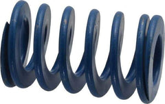 Associated Spring Raymond - 1-1/4" Hole Diam, 5/8" Rod Diam, 2" Free Length, Blue Die Spring - 352 Lb Max Deflection, 1" Max Deflection, Medium Duty, Chromium Alloy Steel - Exact Tool & Supply