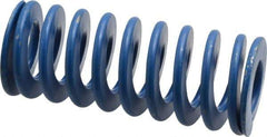 Associated Spring Raymond - 1-1/4" Hole Diam, 5/8" Rod Diam, 3" Free Length, Blue Die Spring - 360 Lb Max Deflection, 1.5" Max Deflection, Medium Duty, Chromium Alloy Steel - Exact Tool & Supply