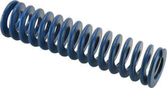 Associated Spring Raymond - 1-1/4" Hole Diam, 5/8" Rod Diam, 5" Free Length, Blue Die Spring - 340 Lb Max Deflection, 2.5" Max Deflection, Medium Duty, Chromium Alloy Steel - Exact Tool & Supply