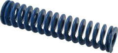 Associated Spring Raymond - 1-1/4" Hole Diam, 5/8" Rod Diam, 5-1/2" Free Length, Blue Die Spring - 352 Lb Max Deflection, 2.75" Max Deflection, Medium Duty, Chromium Alloy Steel - Exact Tool & Supply