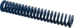 Associated Spring Raymond - 1-1/4" Hole Diam, 5/8" Rod Diam, 7" Free Length, Blue Die Spring - 364 Lb Max Deflection, 3.5" Max Deflection, Medium Duty, Chromium Alloy Steel - Exact Tool & Supply