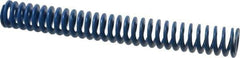 Associated Spring Raymond - 1-1/4" Hole Diam, 5/8" Rod Diam, 10" Free Length, Blue Die Spring - 360 Lb Max Deflection, 5" Max Deflection, Medium Duty, Chromium Alloy Steel - Exact Tool & Supply