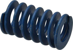 Associated Spring Raymond - 1-1/2" Hole Diam, 3/4" Rod Diam, 2-1/2" Free Length, Blue Die Spring - 562.5 Lb Max Deflection, 1.25" Max Deflection, Medium Duty, Chromium Alloy Steel - Exact Tool & Supply