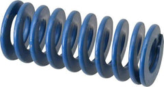 Associated Spring Raymond - 1-1/2" Hole Diam, 3/4" Rod Diam, 3-1/2" Free Length, Blue Die Spring - 525 Lb Max Deflection, 1.75" Max Deflection, Medium Duty, Chromium Alloy Steel - Exact Tool & Supply