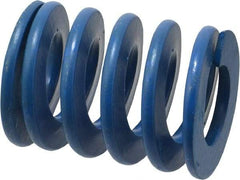 Associated Spring Raymond - 2" Hole Diam, 1" Rod Diam, 2-1/2" Free Length, Blue Die Spring - 1250 Lb Max Deflection, 1.25" Max Deflection, Medium Duty, Chromium Alloy Steel - Exact Tool & Supply