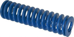 Associated Spring Raymond - 2" Hole Diam, 1" Rod Diam, 7" Free Length, Blue Die Spring - 1092 Lb Max Deflection, 3.5" Max Deflection, Medium Duty, Chromium Alloy Steel - Exact Tool & Supply