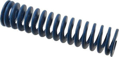 Associated Spring Raymond - 2" Hole Diam, 1" Rod Diam, 8" Free Length, Blue Die Spring - 1140 Lb Max Deflection, 4" Max Deflection, Medium Duty, Chromium Alloy Steel - Exact Tool & Supply
