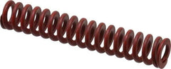 Associated Spring Raymond - 3/8" Hole Diam, 3/16" Rod Diam, 2" Free Length, Red Die Spring - 37 Lb Max Deflection, 0.74" Max Deflection, Medium Heavy Duty, Chromium Alloy Steel - Exact Tool & Supply