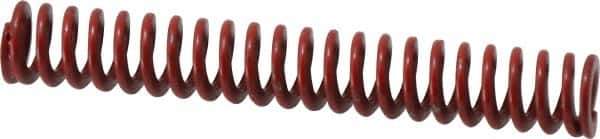 Associated Spring Raymond - 3/8" Hole Diam, 3/16" Rod Diam, 2-1/2" Free Length, Red Die Spring - 38.9 Lb Max Deflection, 0.93" Max Deflection, Medium Heavy Duty, Chromium Alloy Steel - Exact Tool & Supply