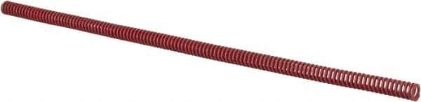 Associated Spring Raymond - 3/8" Hole Diam, 3/16" Rod Diam, 12" Free Length, Red Die Spring - 40 Lb Max Deflection, 4.44" Max Deflection, Medium Heavy Duty, Chromium Alloy Steel - Exact Tool & Supply