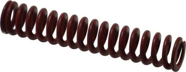 Associated Spring Raymond - 1/2" Hole Diam, 9/32" Rod Diam, 2-1/2" Free Length, Red Die Spring - 55.5 Lb Max Deflection, 0.93" Max Deflection, Medium Heavy Duty, Chromium Alloy Steel - Exact Tool & Supply