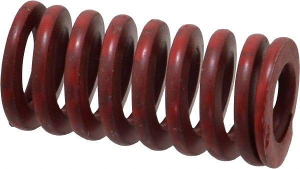 Associated Spring Raymond - 5/8" Hole Diam, 11/32" Rod Diam, 1-1/4" Free Length, Red Die Spring - 99.4 Lb Max Deflection, 0.46" Max Deflection, Medium Heavy Duty, Chromium Alloy Steel - Exact Tool & Supply
