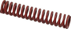 Associated Spring Raymond - 5/8" Hole Diam, 11/32" Rod Diam, 3" Free Length, Red Die Spring - 111 Lb Max Deflection, 1.11" Max Deflection, Medium Heavy Duty, Chromium Alloy Steel - Exact Tool & Supply