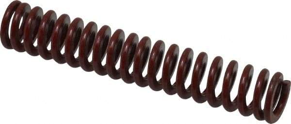 Associated Spring Raymond - 5/8" Hole Diam, 11/32" Rod Diam, 3-1/2" Free Length, Red Die Spring - 110.1 Lb Max Deflection, 1.3" Max Deflection, Medium Heavy Duty, Chromium Alloy Steel - Exact Tool & Supply