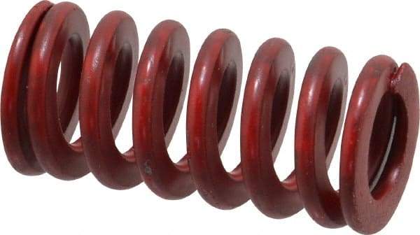 Associated Spring Raymond - 3/4" Hole Diam, 3/8" Rod Diam, 1-1/2" Free Length, Red Die Spring - 177.6 Lb Max Deflection, 0.56" Max Deflection, Medium Heavy Duty, Chromium Alloy Steel - Exact Tool & Supply