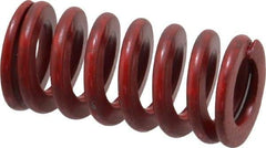 Associated Spring Raymond - 3/4" Hole Diam, 3/8" Rod Diam, 1-1/2" Free Length, Red Die Spring - 177.6 Lb Max Deflection, 0.56" Max Deflection, Medium Heavy Duty, Chromium Alloy Steel - Exact Tool & Supply