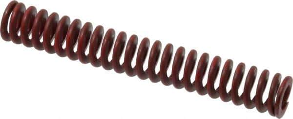 Associated Spring Raymond - 3/4" Hole Diam, 3/8" Rod Diam, 5" Free Length, Red Die Spring - 166.5 Lb Max Deflection, 1.85" Max Deflection, Medium Heavy Duty, Chromium Alloy Steel - Exact Tool & Supply