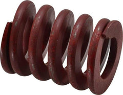 Associated Spring Raymond - 1" Hole Diam, 1/2" Rod Diam, 1-1/4" Free Length, Red Die Spring - 288.6 Lb Max Deflection, 0.46" Max Deflection, Medium Heavy Duty, Chromium Alloy Steel - Exact Tool & Supply