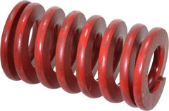 Associated Spring Raymond - 1" Hole Diam, 1/2" Rod Diam, 1-3/4" Free Length, Red Die Spring - 284.9 Lb Max Deflection, 0.65" Max Deflection, Medium Heavy Duty, Chromium Alloy Steel - Exact Tool & Supply