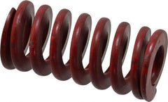 Associated Spring Raymond - 1" Hole Diam, 1/2" Rod Diam, 2" Free Length, Red Die Spring - 296 Lb Max Deflection, 0.74" Max Deflection, Medium Heavy Duty, Chromium Alloy Steel - Exact Tool & Supply