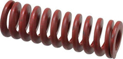 Associated Spring Raymond - 1" Hole Diam, 1/2" Rod Diam, 3" Free Length, Red Die Spring - 277.5 Lb Max Deflection, 1.11" Max Deflection, Medium Heavy Duty, Chromium Alloy Steel - Exact Tool & Supply
