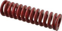 Associated Spring Raymond - 1" Hole Diam, 1/2" Rod Diam, 3-1/2" Free Length, Red Die Spring - 279.7 Lb Max Deflection, 1.3" Max Deflection, Medium Heavy Duty, Chromium Alloy Steel - Exact Tool & Supply
